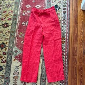 NWT Vintage Harve Benard High Waisted Wide Leg Linen Pants